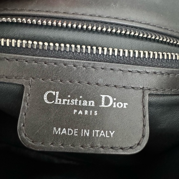 Christian Dior Dark Grey Leather Small Demi Lune Flap Bag - Picture 5 of 16